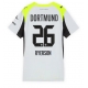 Borussia Dortmund Julian Ryerson #26 Replike Gostujuci Dres za Ženska 2025-26 Kratak Rukav